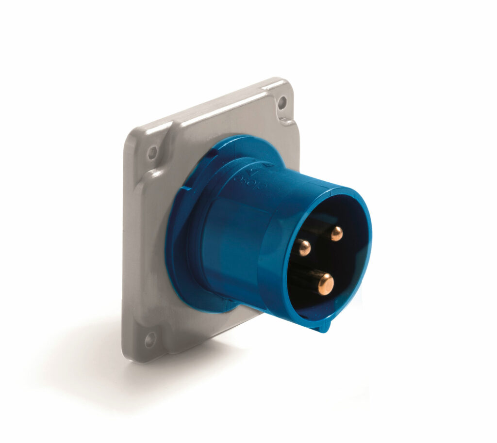 Spina da incasso 16A, 32A – IP54 – 75×75