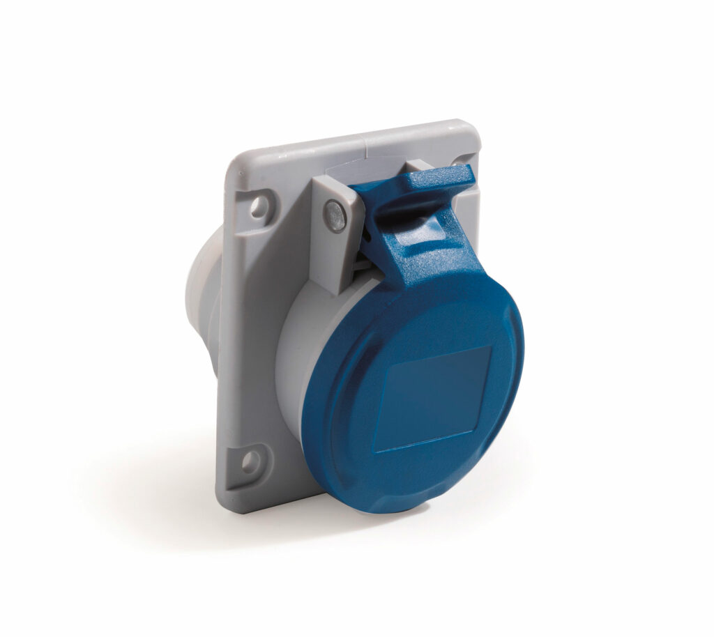 Prese da incasso inclinate 16A, 32A – IP54 – 75×75