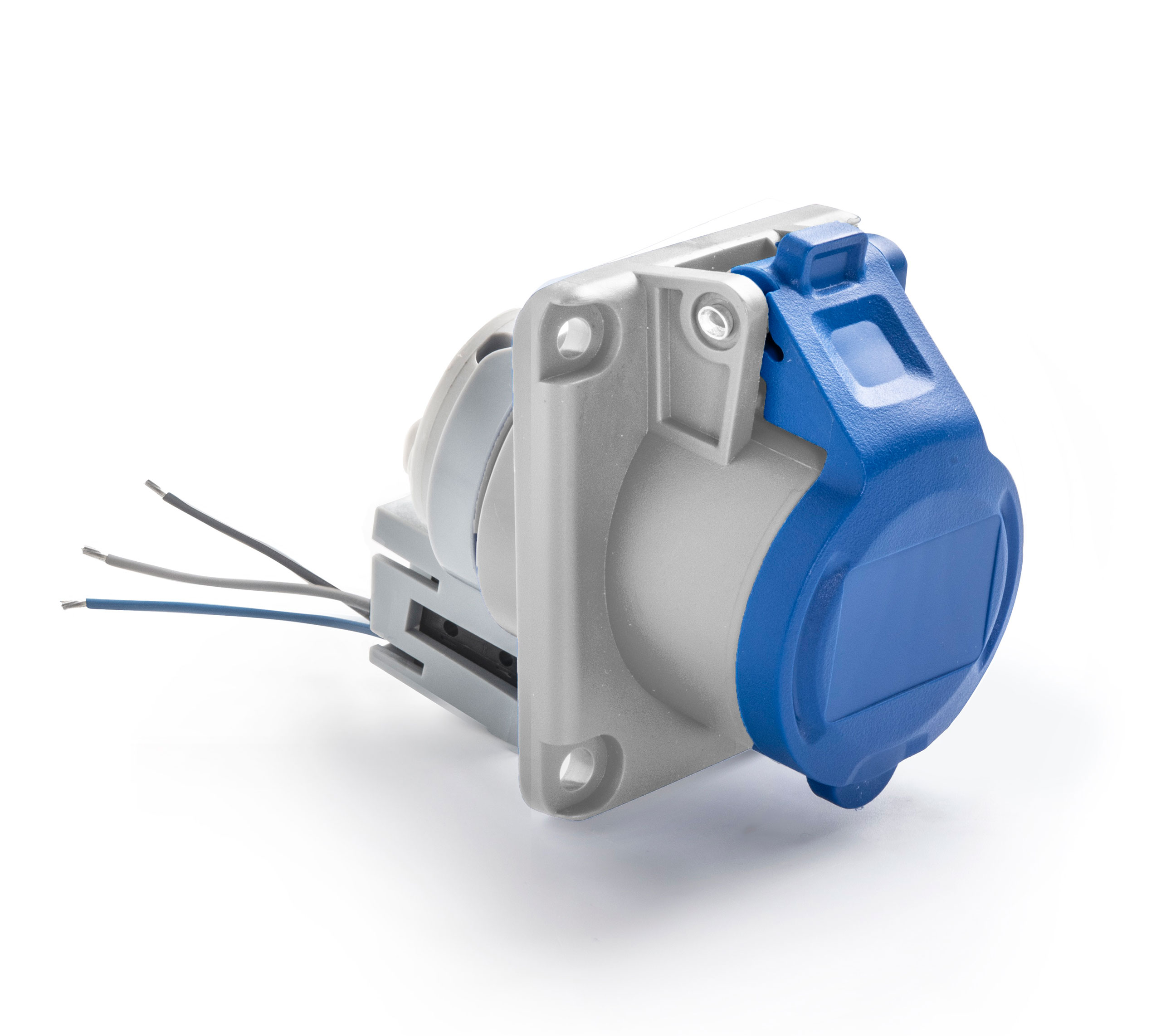 Presa da incasso 16A con microswitch – IP54 – 64×74