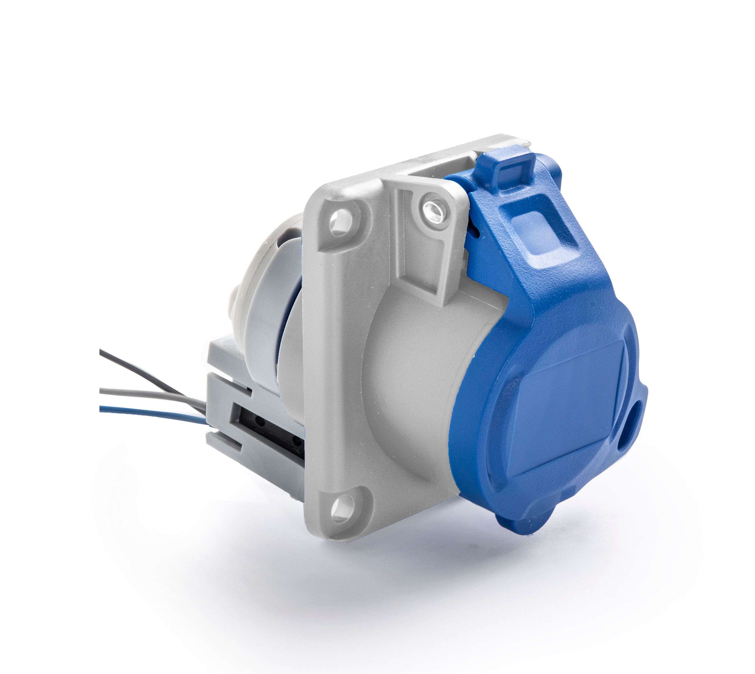 Presa da incasso lucchettabile con microswitch 16A – IP54