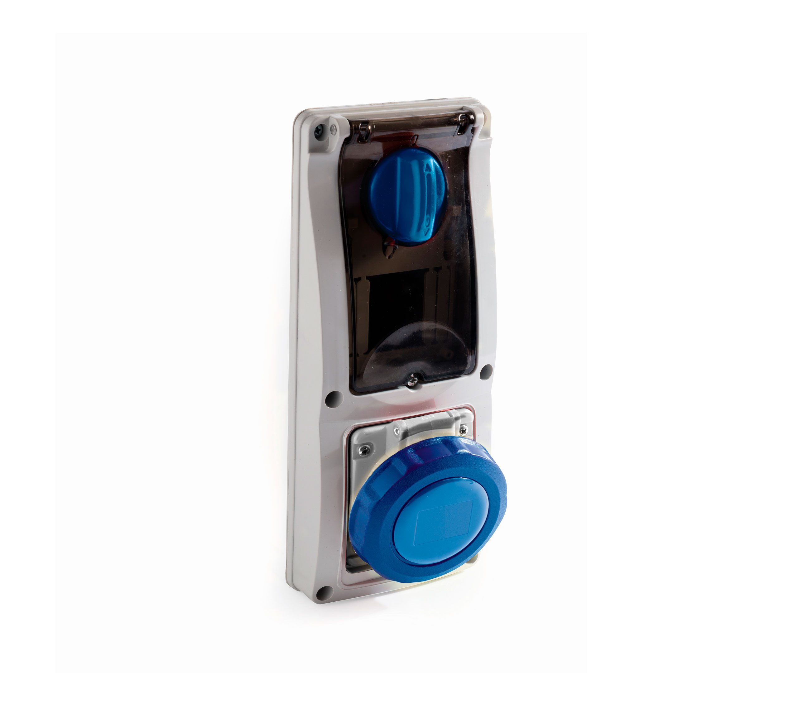 Serie 16 – Prese interbloccate da incasso con barra DIN, 16A, 32A -IP67