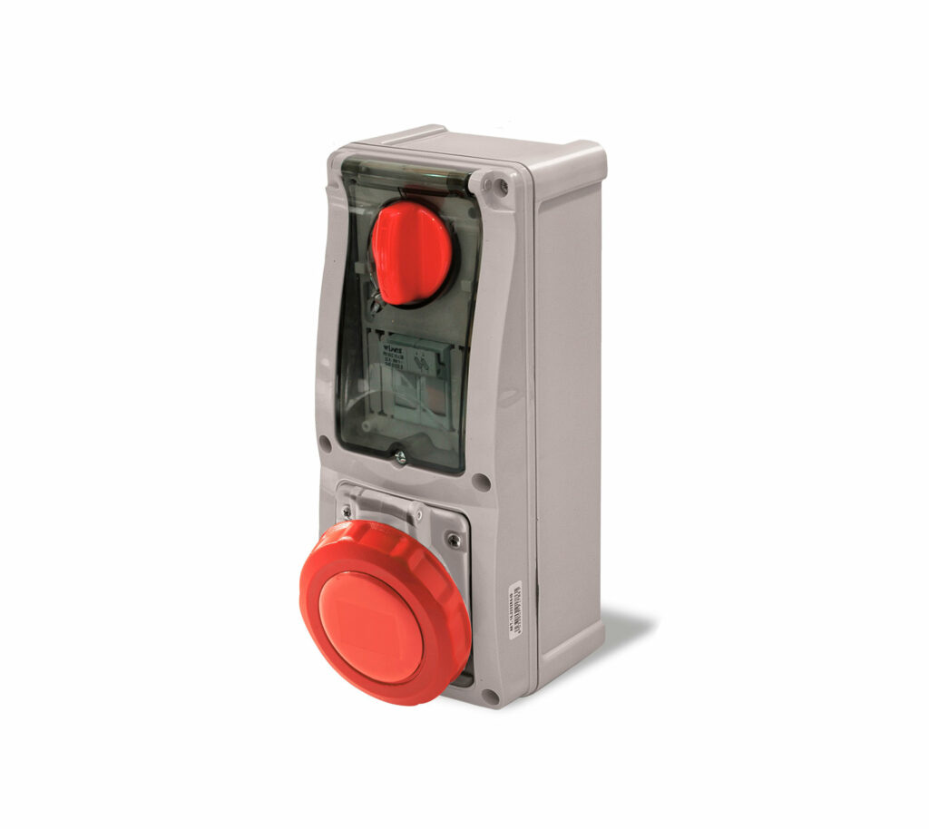 Serie 16 – Prese interbloccate da parete con portafusibili, 16A, 32A -IP67