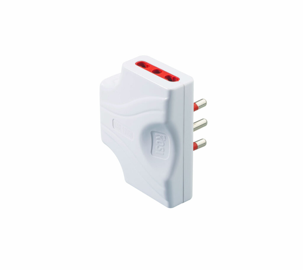 Adattatore triplo extrapiatto 16A